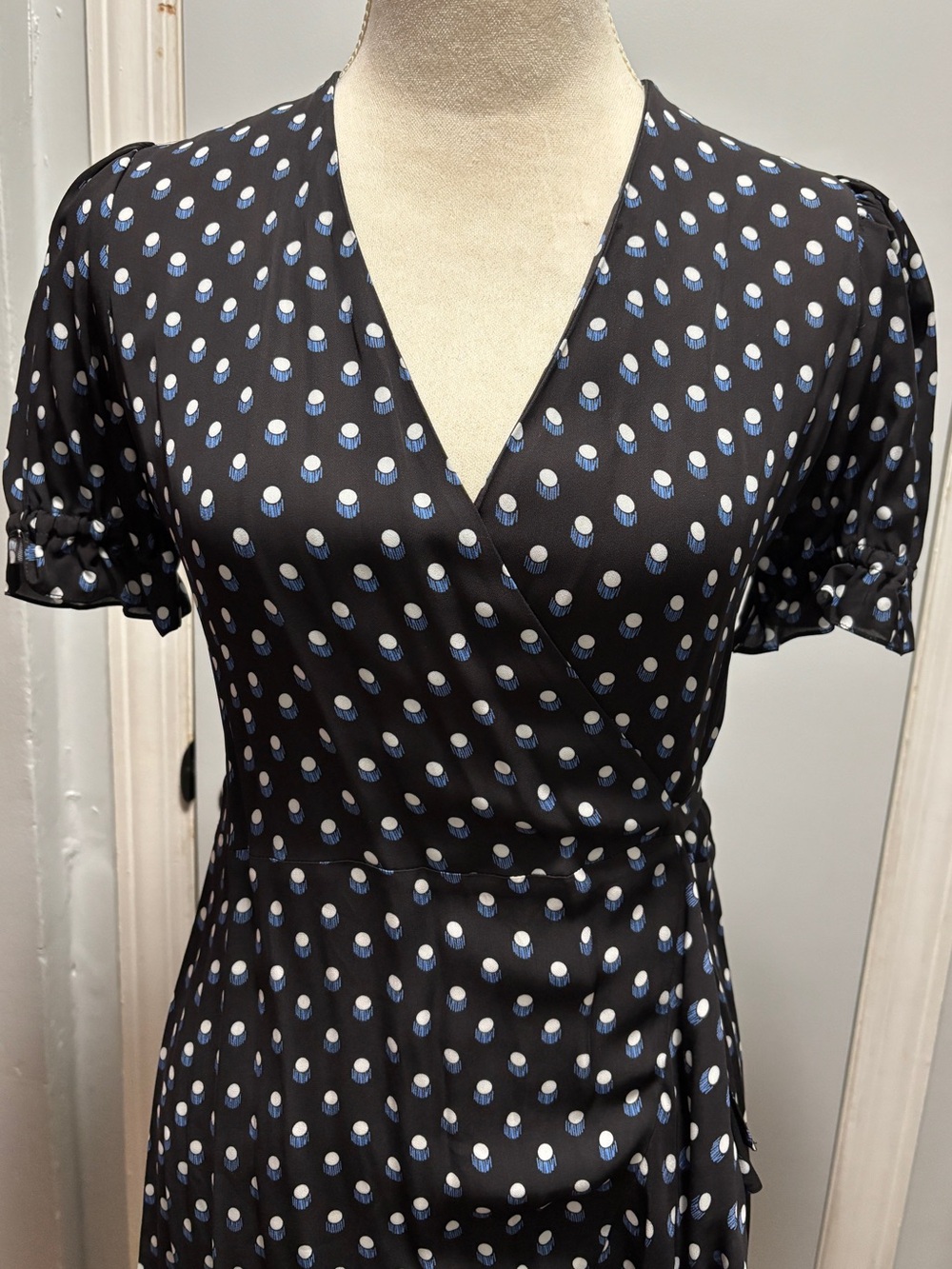 Diane Von Furstenberg Casimir Dot Wrap Dress NWT